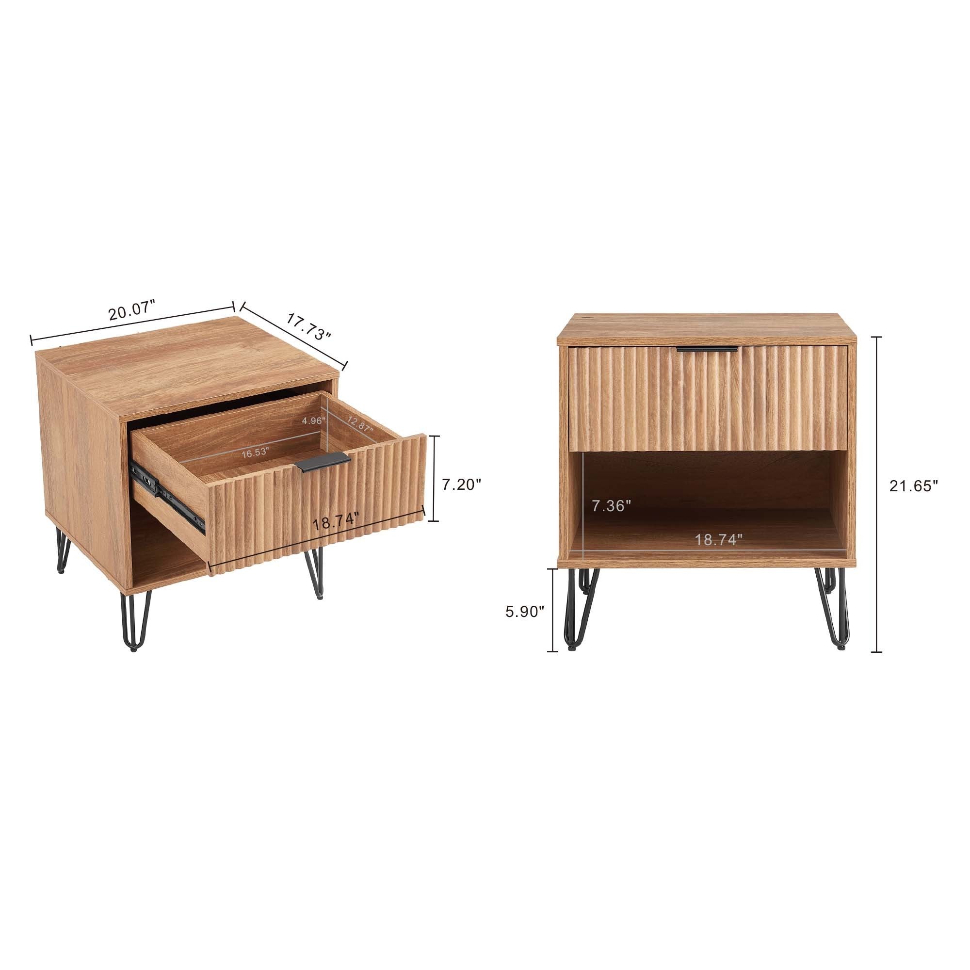 DUMBO 2.0 Nightstand in Golden Brown