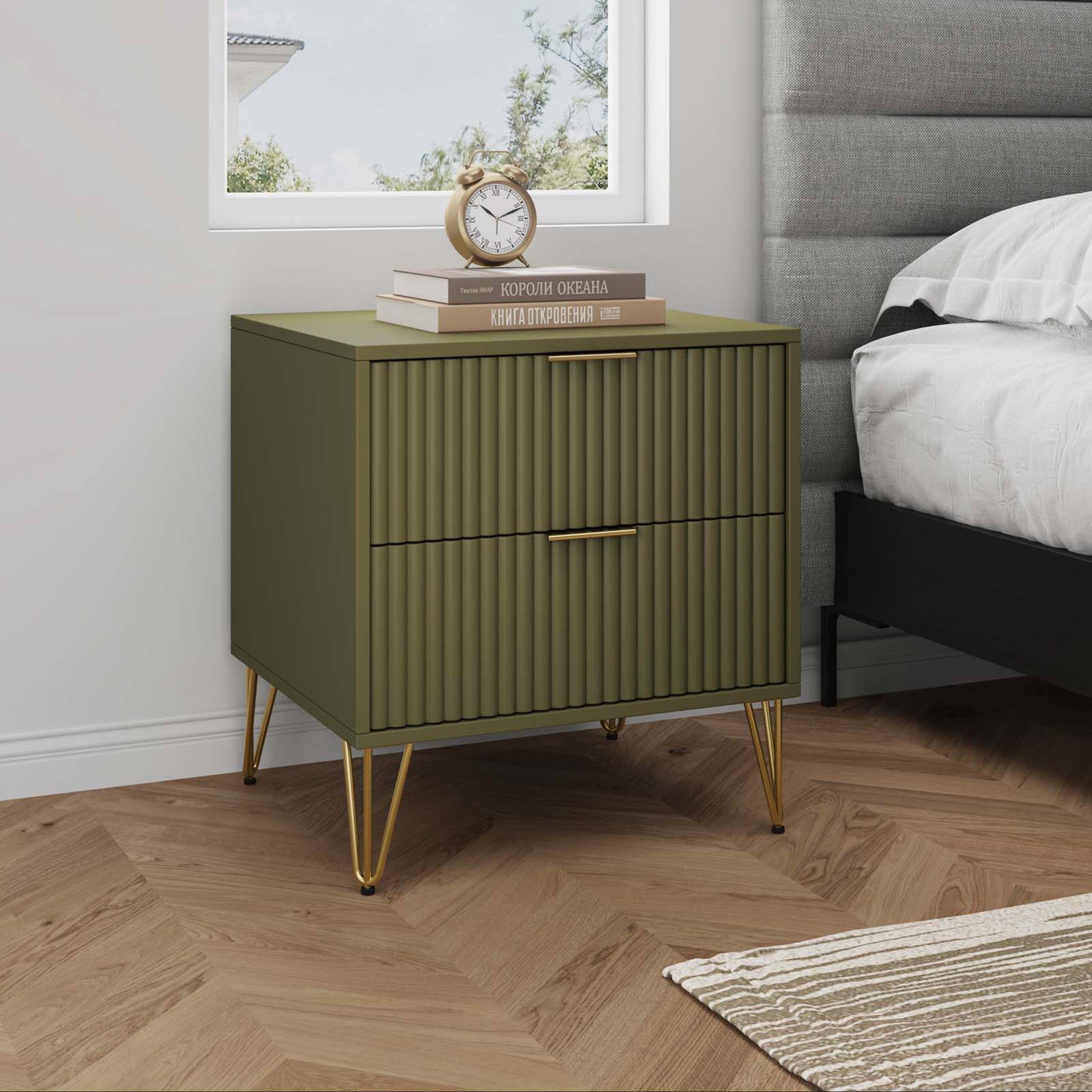 DUMBO 2.0 Nightstand in Olive Green