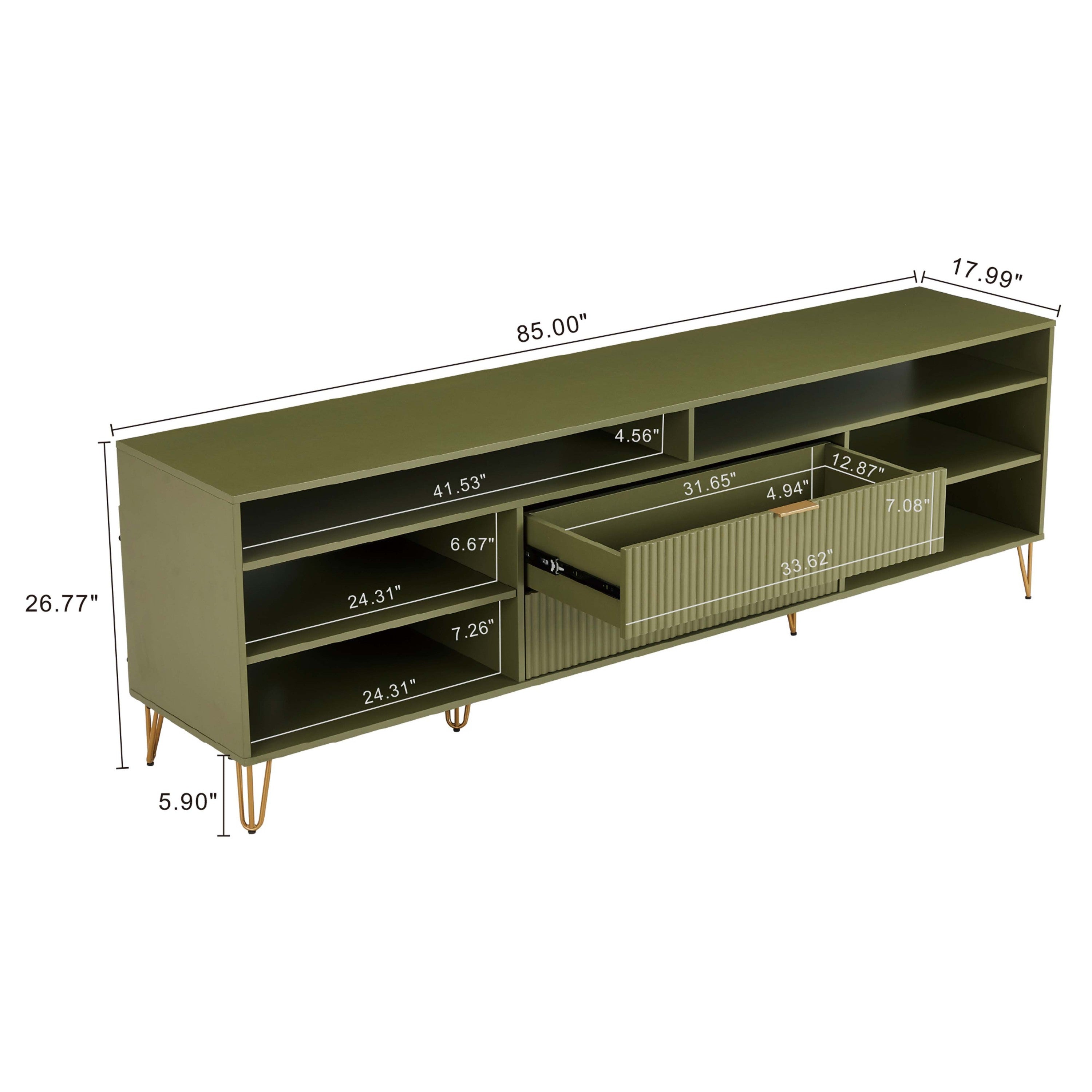 DUMBO Olive Green 85" TV Stand
