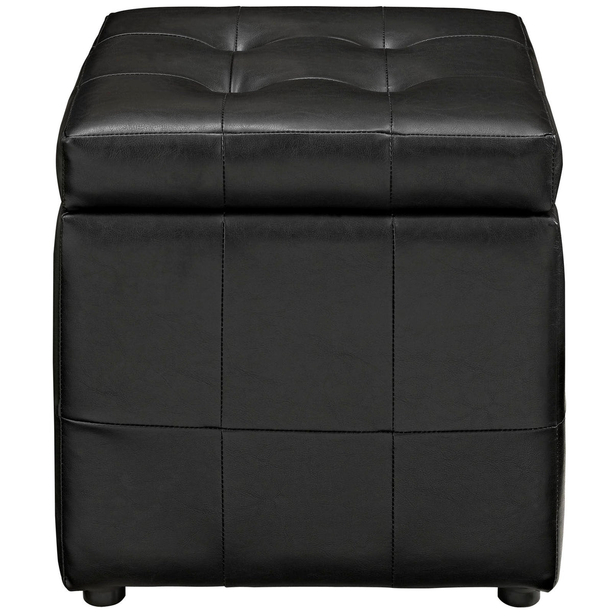 Volt Storage Upholstered Vinyl Ottoman - view 2