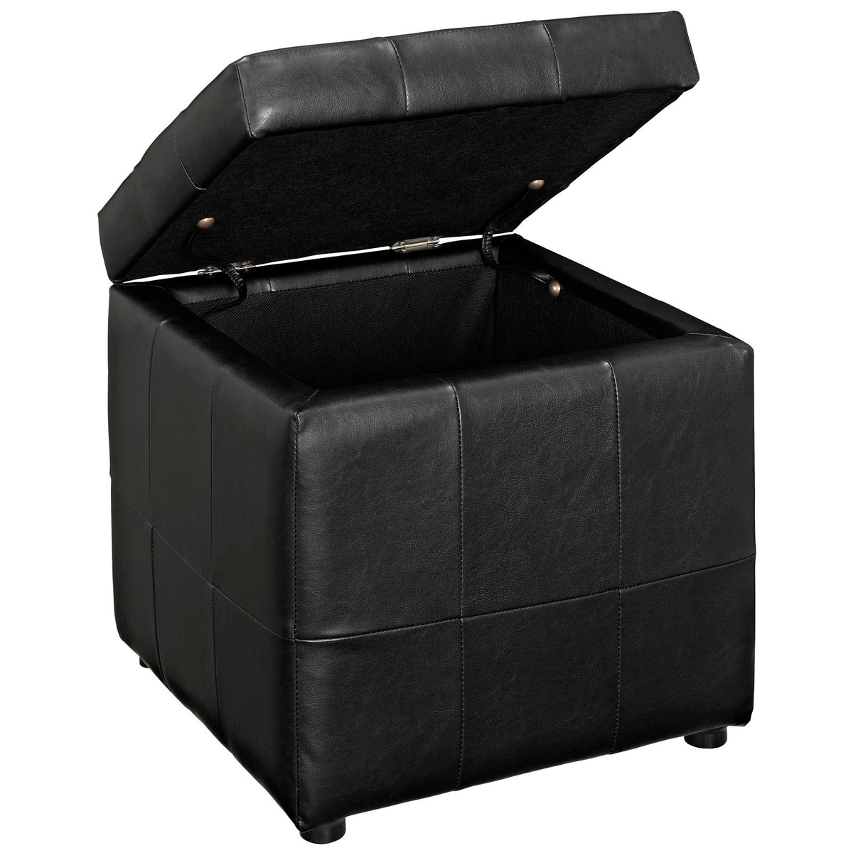 Volt Storage Upholstered Vinyl Ottoman - view 3