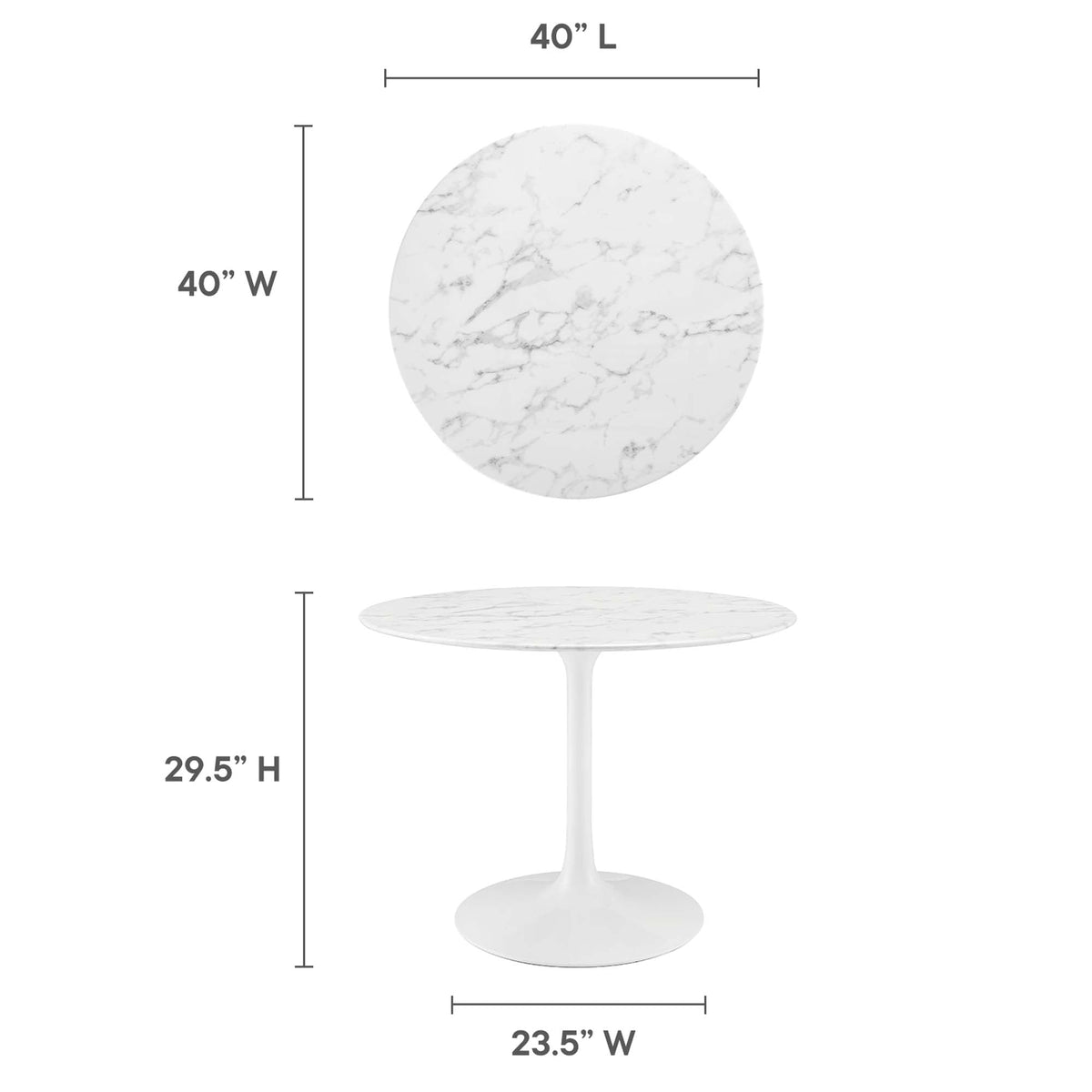 Lippa Round 40" Dining Table - view 38