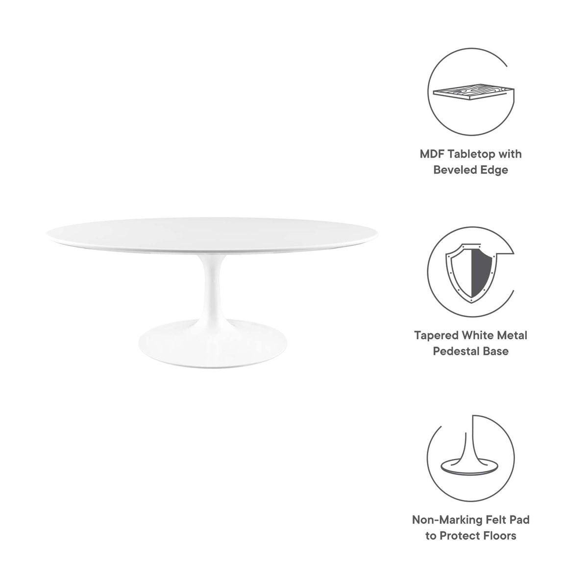 Lippa Oval Wood Coffee Table