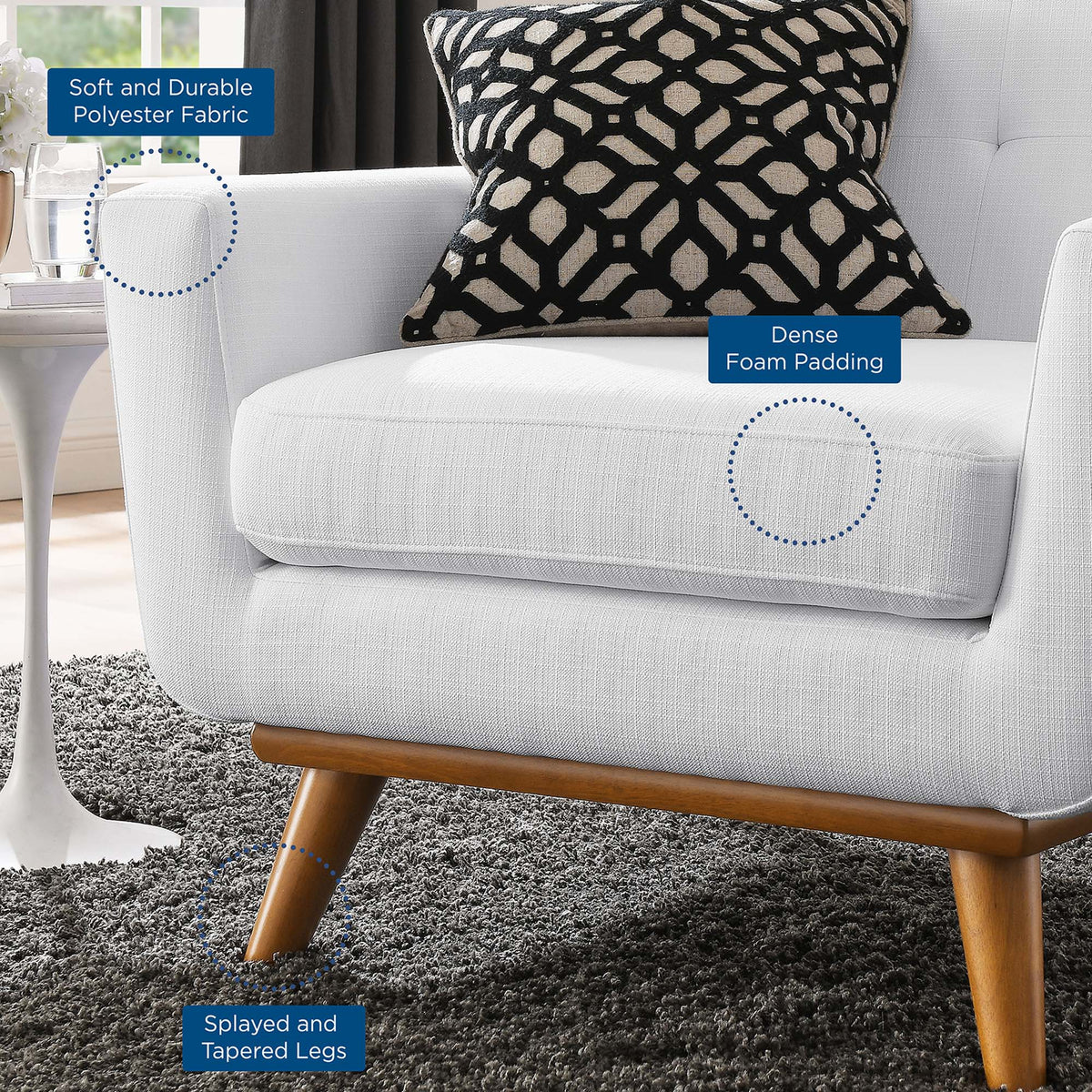 Engage Upholstered Fabric Armchair - view 25