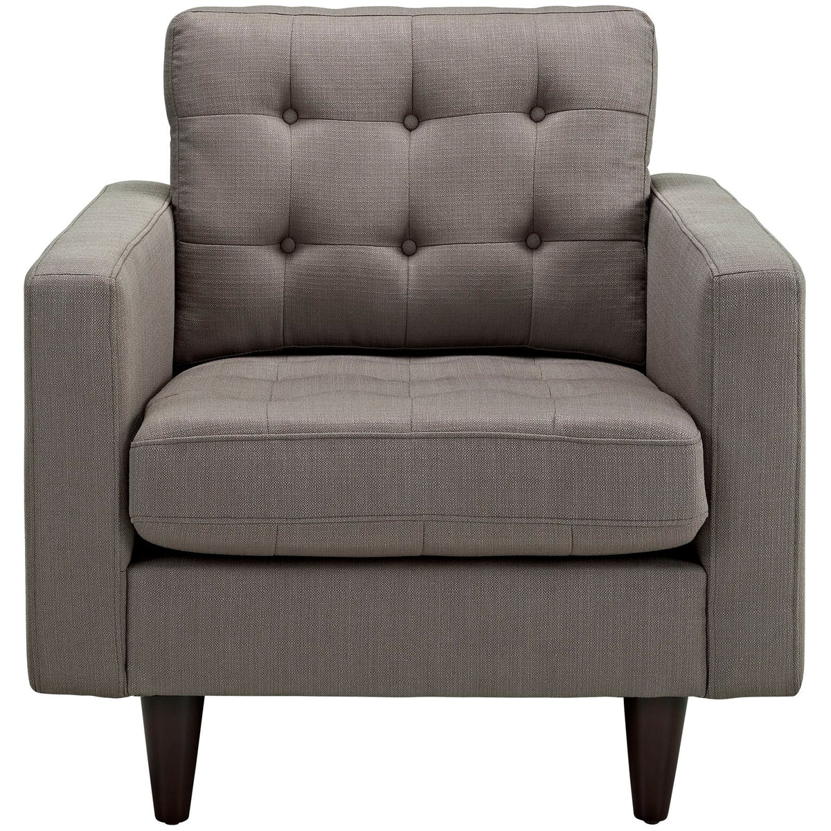 Empress Armchair Upholstered Fabric Set of 2, Granite - view 2