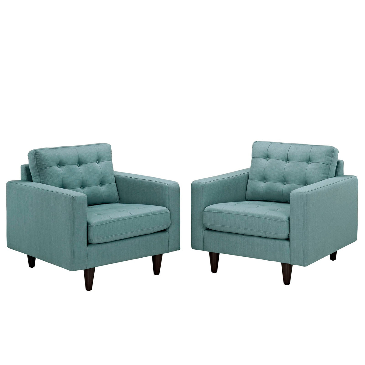 Empress Armchair Upholstered Fabric Set of 2, Laguna - view 1