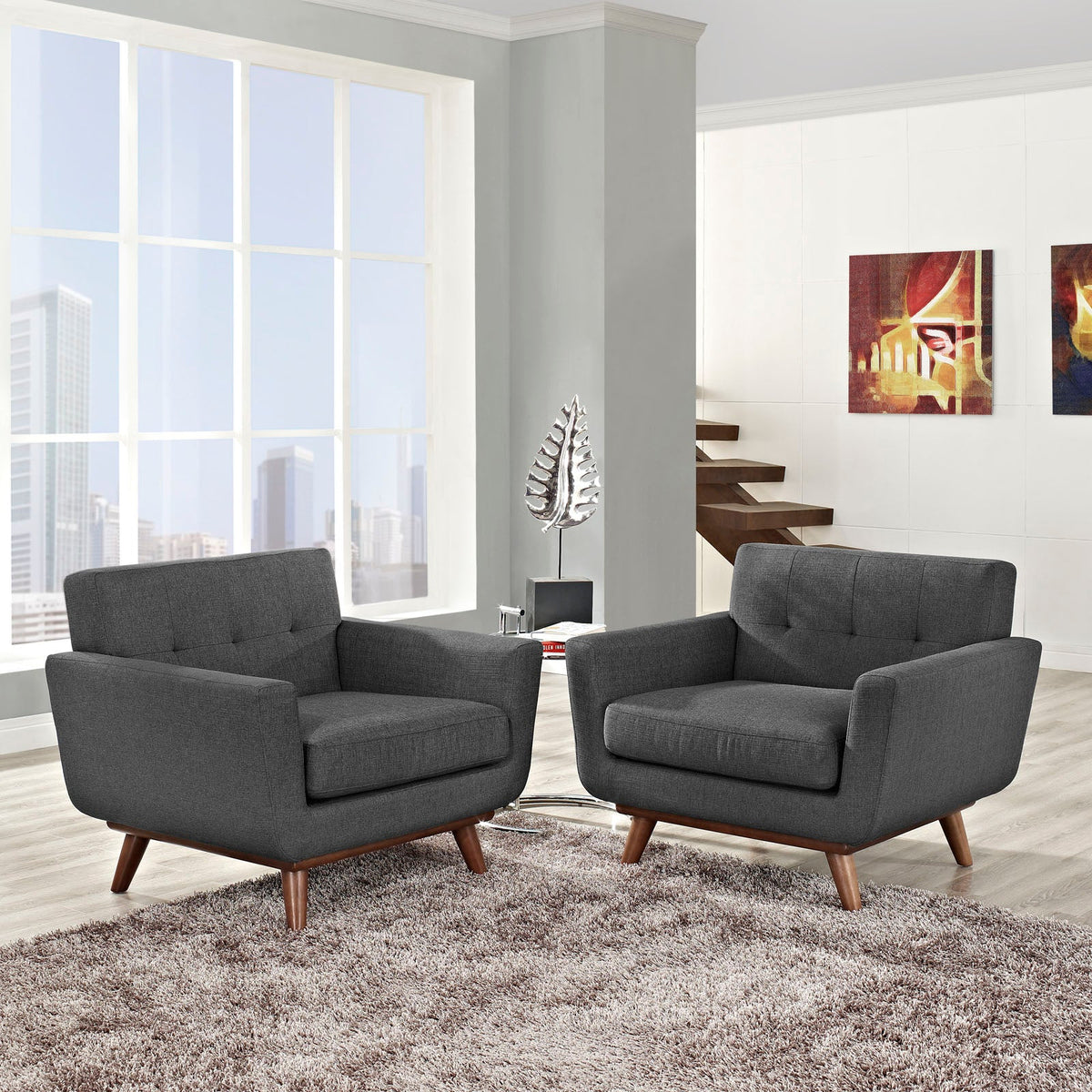 Engage Wood Armchair Set of 2