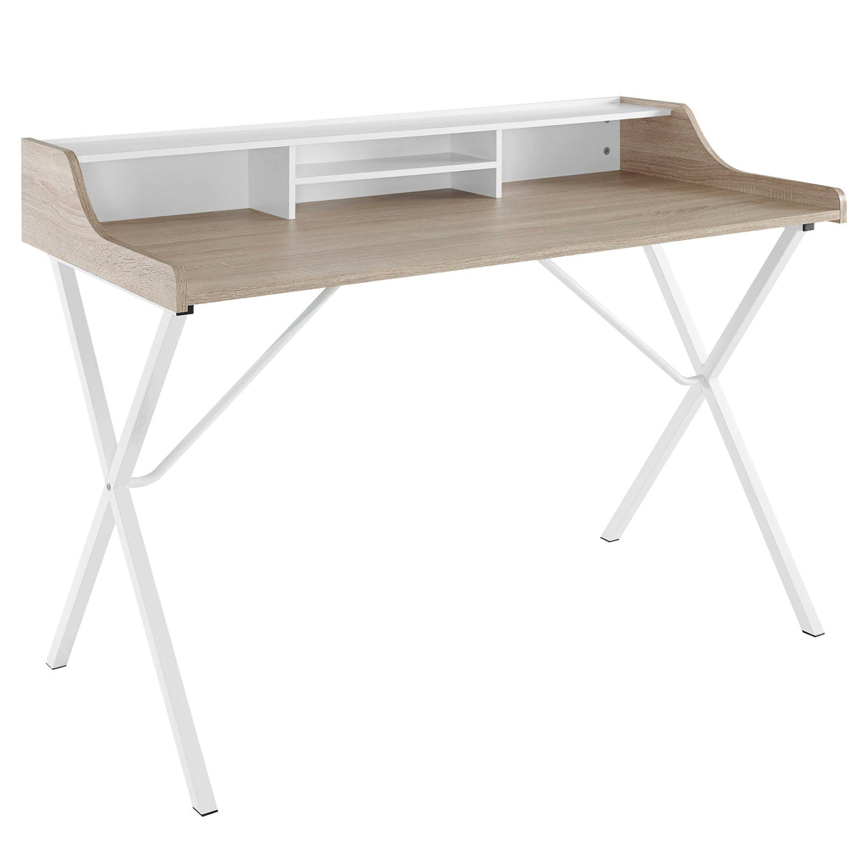 Bin Office Desk, Oak - view 1