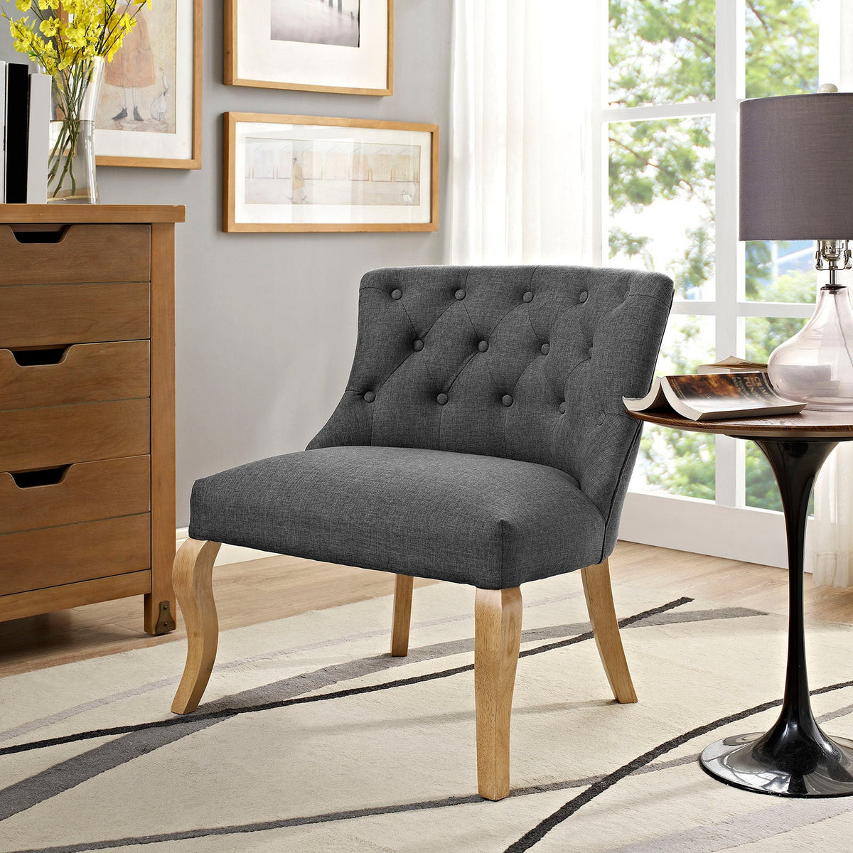 Royal Upholstered Fabric Armchair - view 4