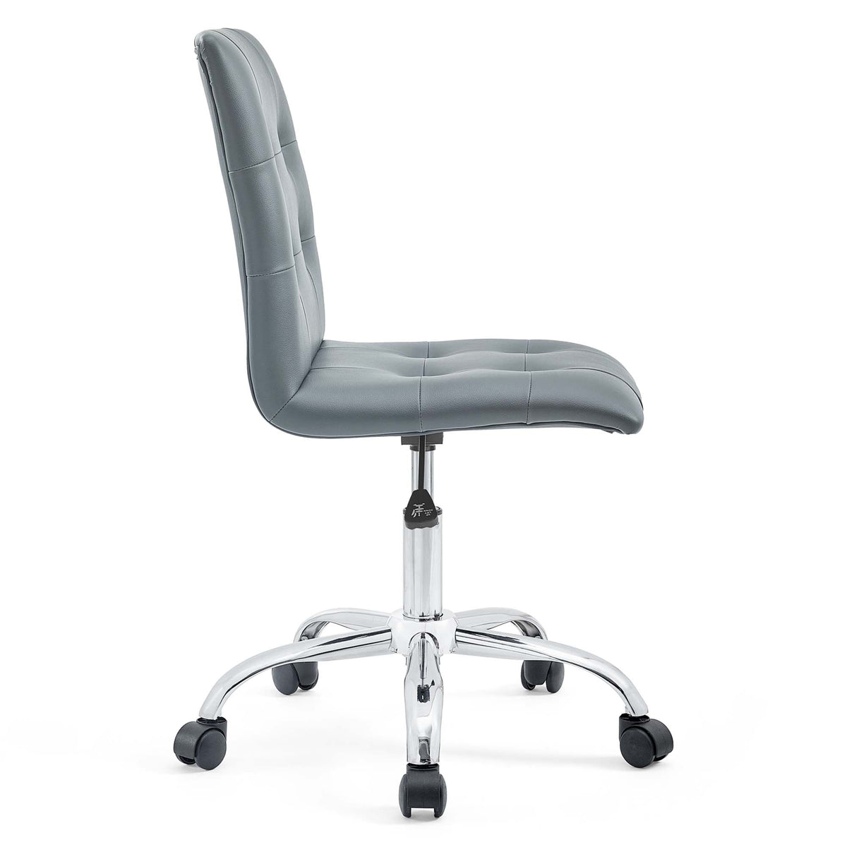 Prim Armless Mid Back Office Chair, Gray - view 2