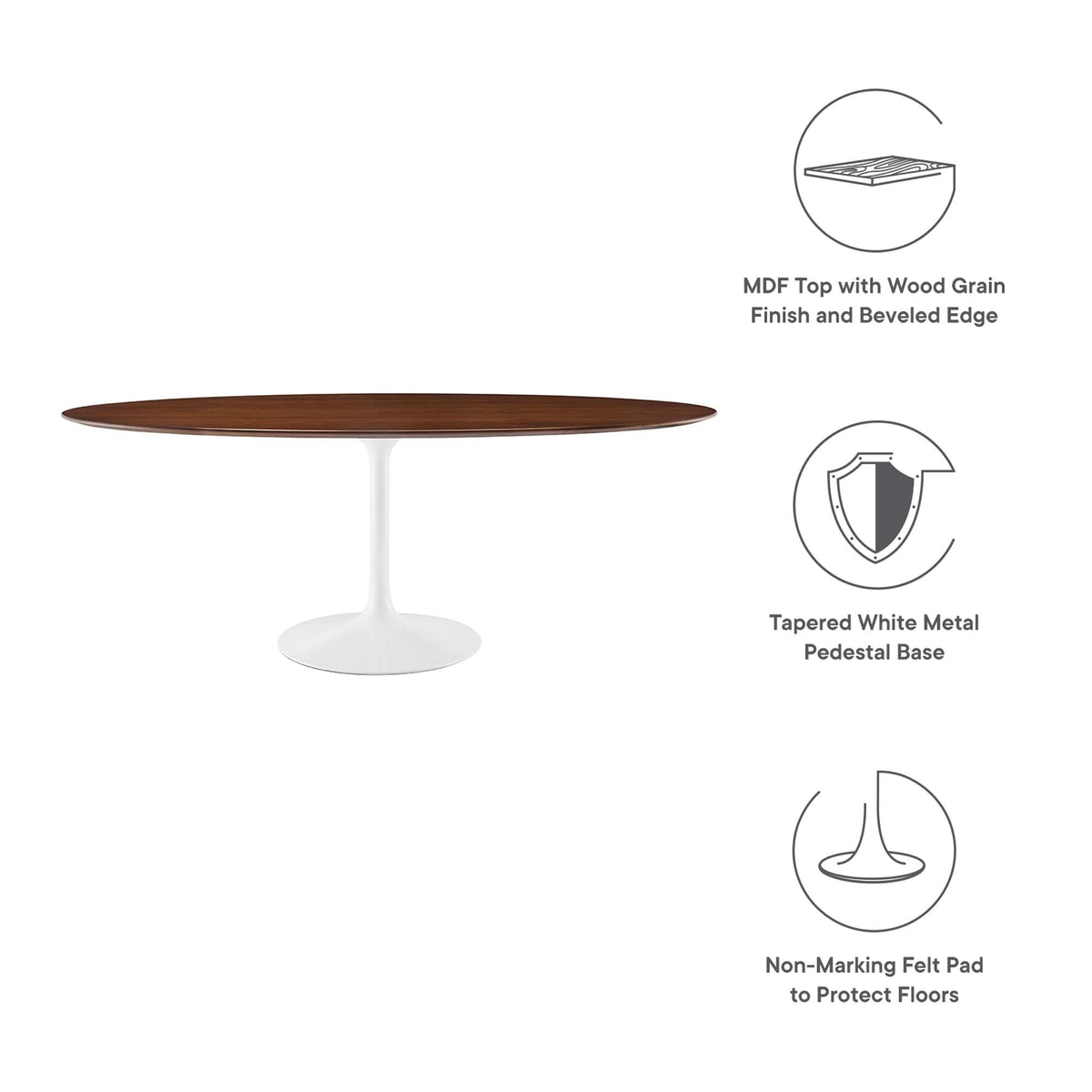 Lippa Oval Wood Dining Table