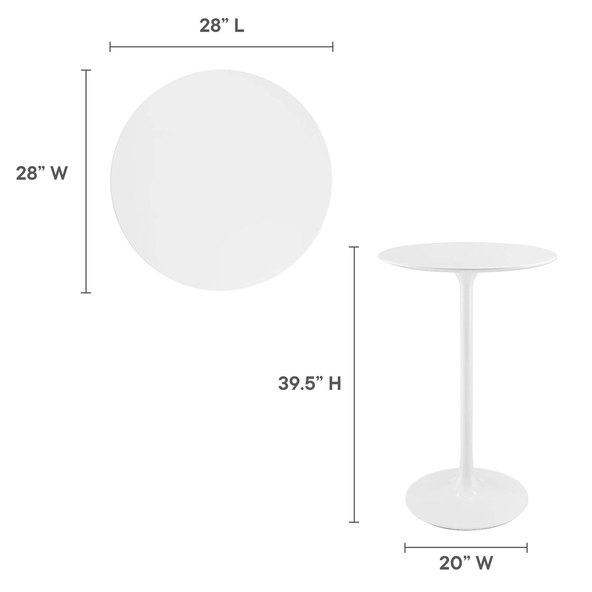 Lippa Round Wood Bar Table