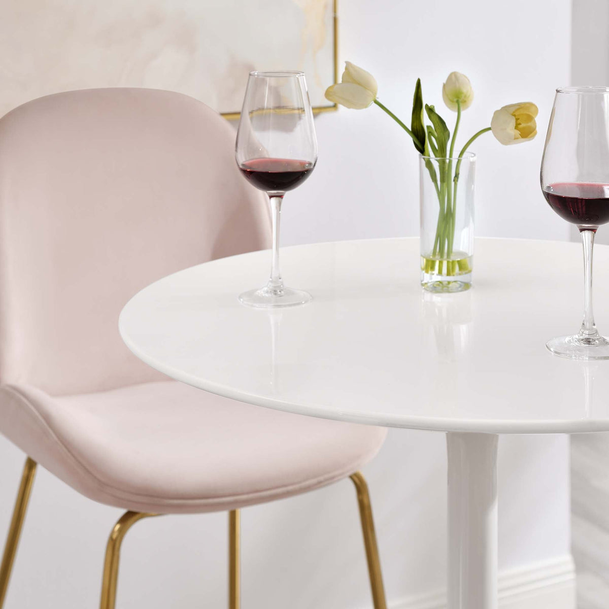 Lippa Round Wood Bar Table