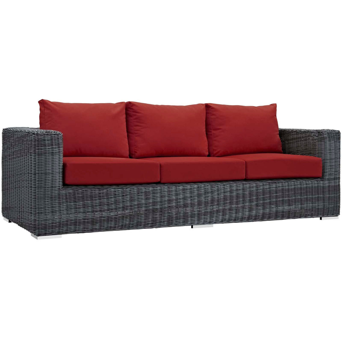 Summon Outdoor Patio Sunbrella® Sofa, Canvas Red - view 1