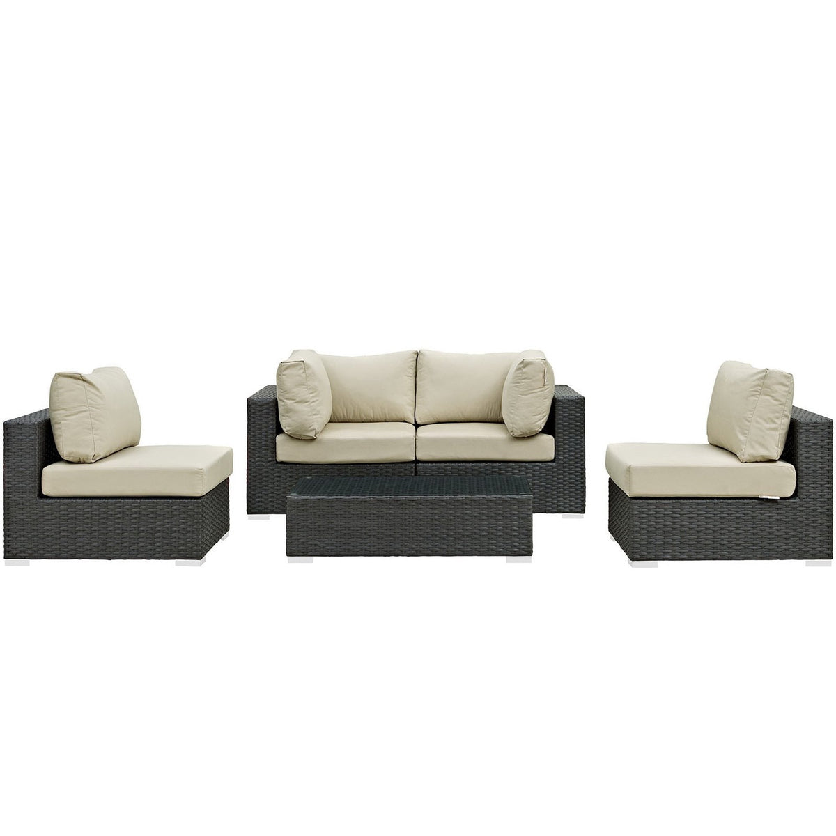 Sojourn 5 Piece Outdoor Sunbrella® Sectional Set