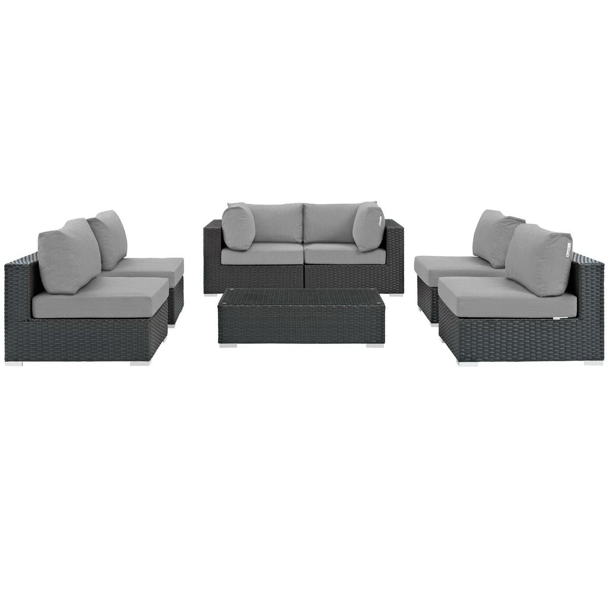 Sojourn 7 Piece Outdoor Sunbrella® Sectional Set