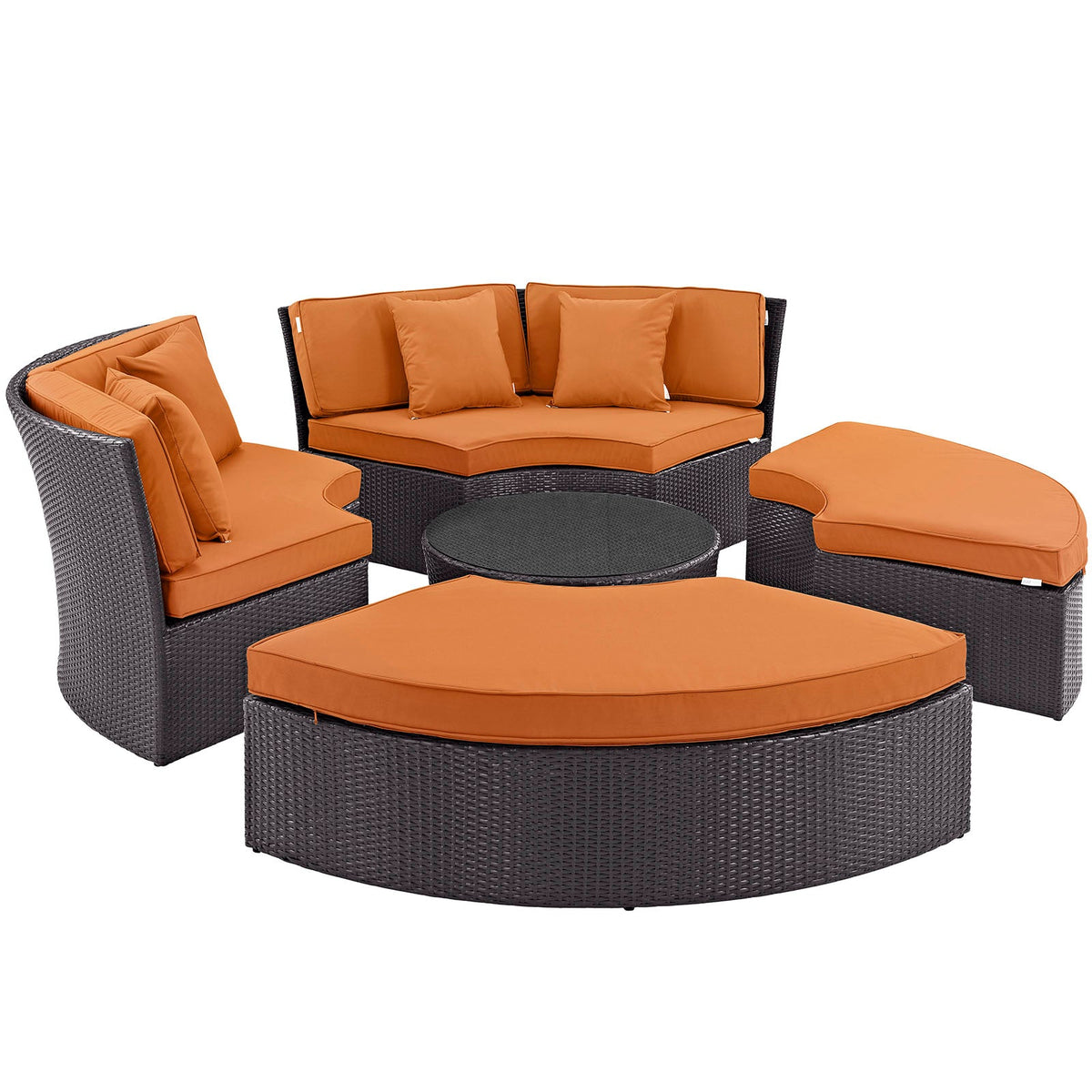 Convene Circular Outdoor Patio Daybed Set - view 10