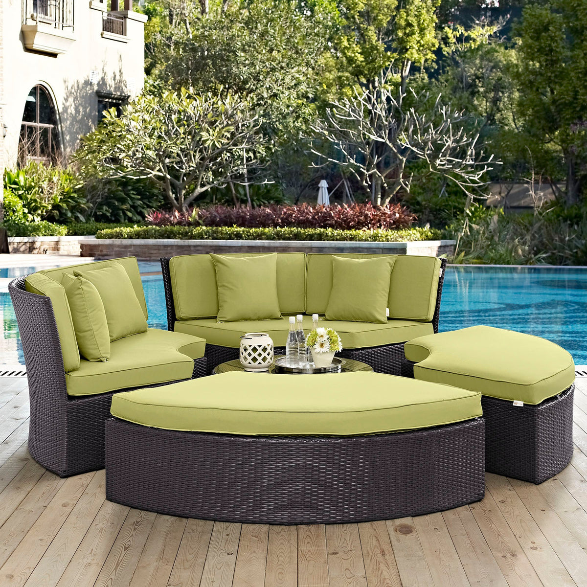 Convene Circular Outdoor Patio Daybed Set - view 22