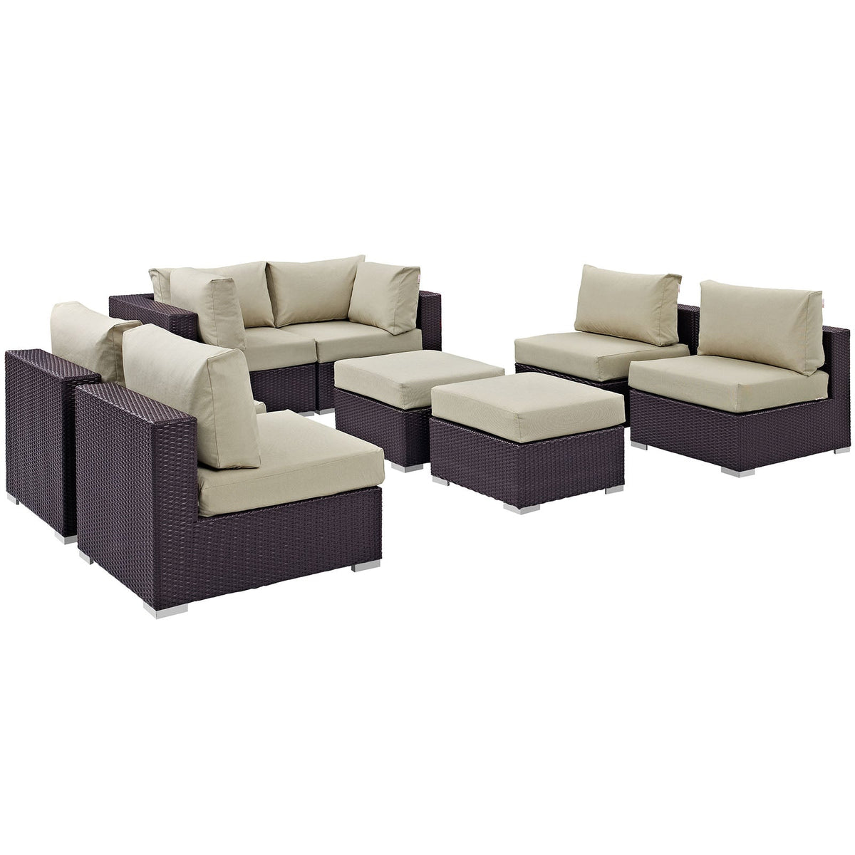 Convene 8 Piece Outdoor Patio Sectional Set - view 1