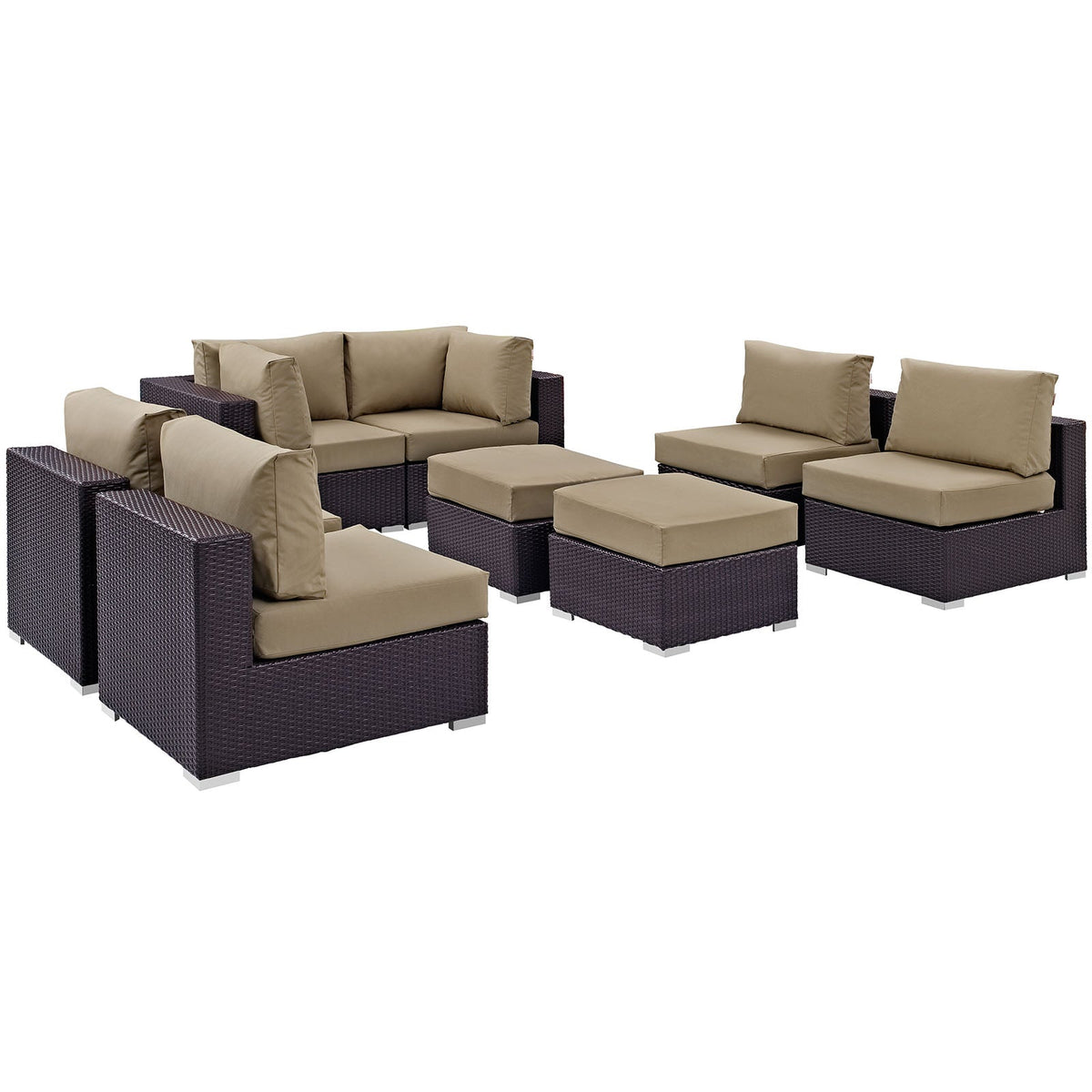 Convene 8 Piece Outdoor Patio Sectional Set - view 2