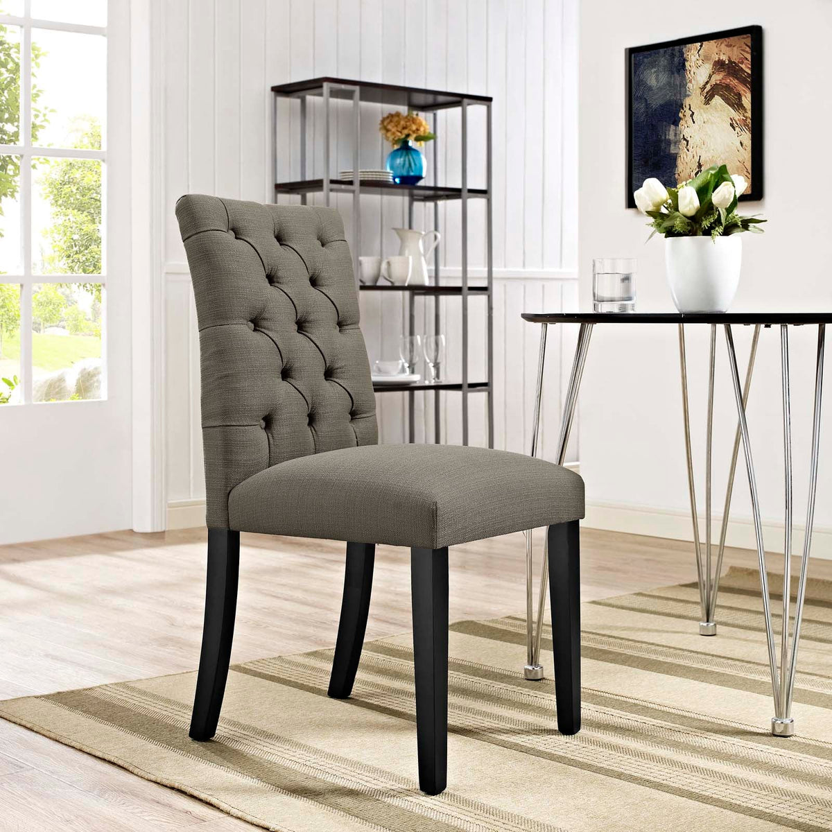 Duchess Button Tufted Fabric Dining Chair - view 22