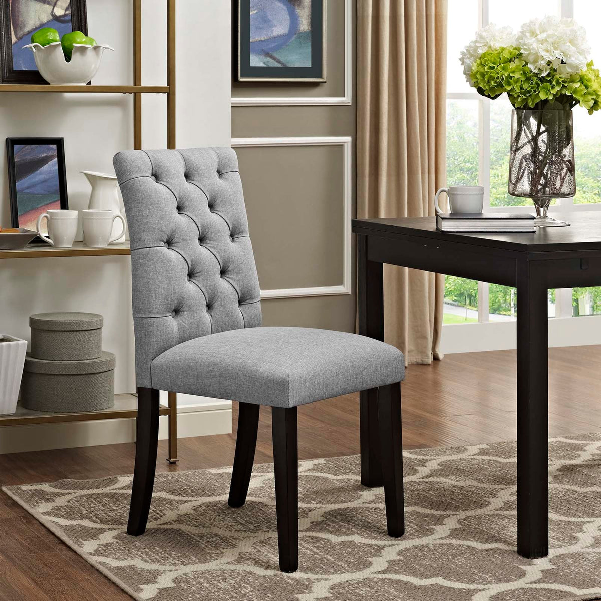 Duchess Button Tufted Fabric Dining Chair - view 23