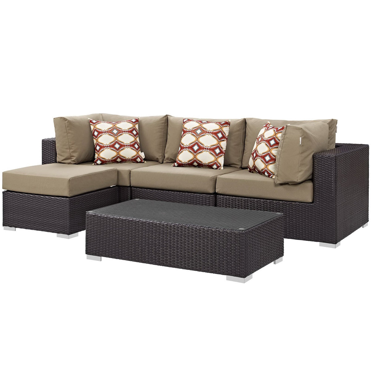 Convene 5 Piece Outdoor Sectional Set