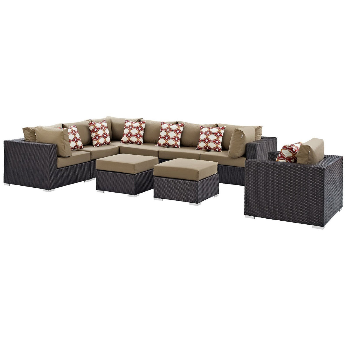 Convene 9 Piece Outdoor Sectional Set