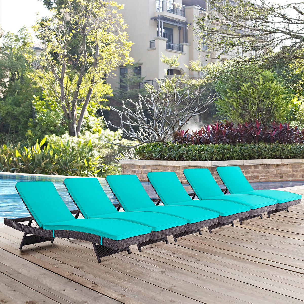 Convene Chaise Outdoor Patio Set of 6 - view 28