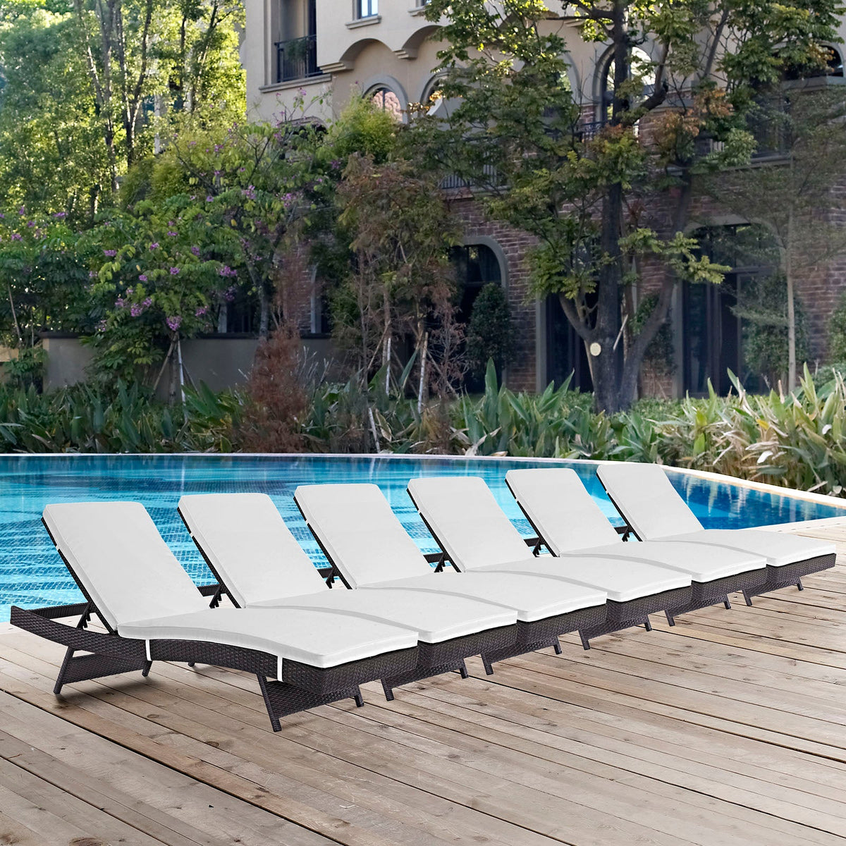 Convene Chaise Outdoor Patio Set of 6 - view 29