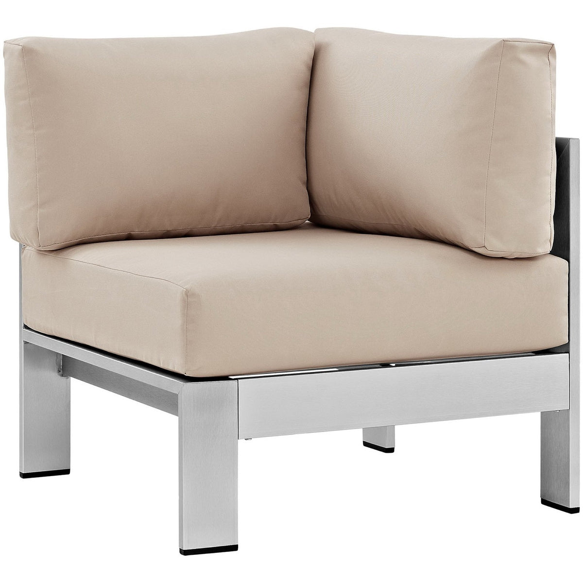Shore 4 Piece Outdoor Aluminum Sectional Sofa Set