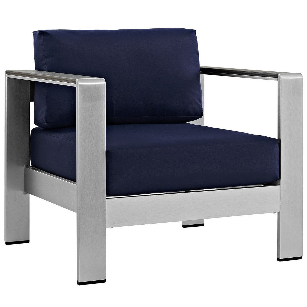 Shore 4 Piece Outdoor Aluminum Sectional Sofa Set