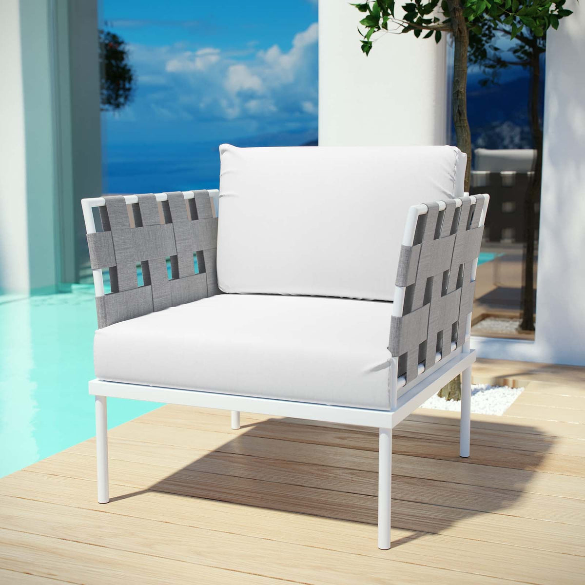 Harmony Outdoor Patio Aluminum Armchair - view 15