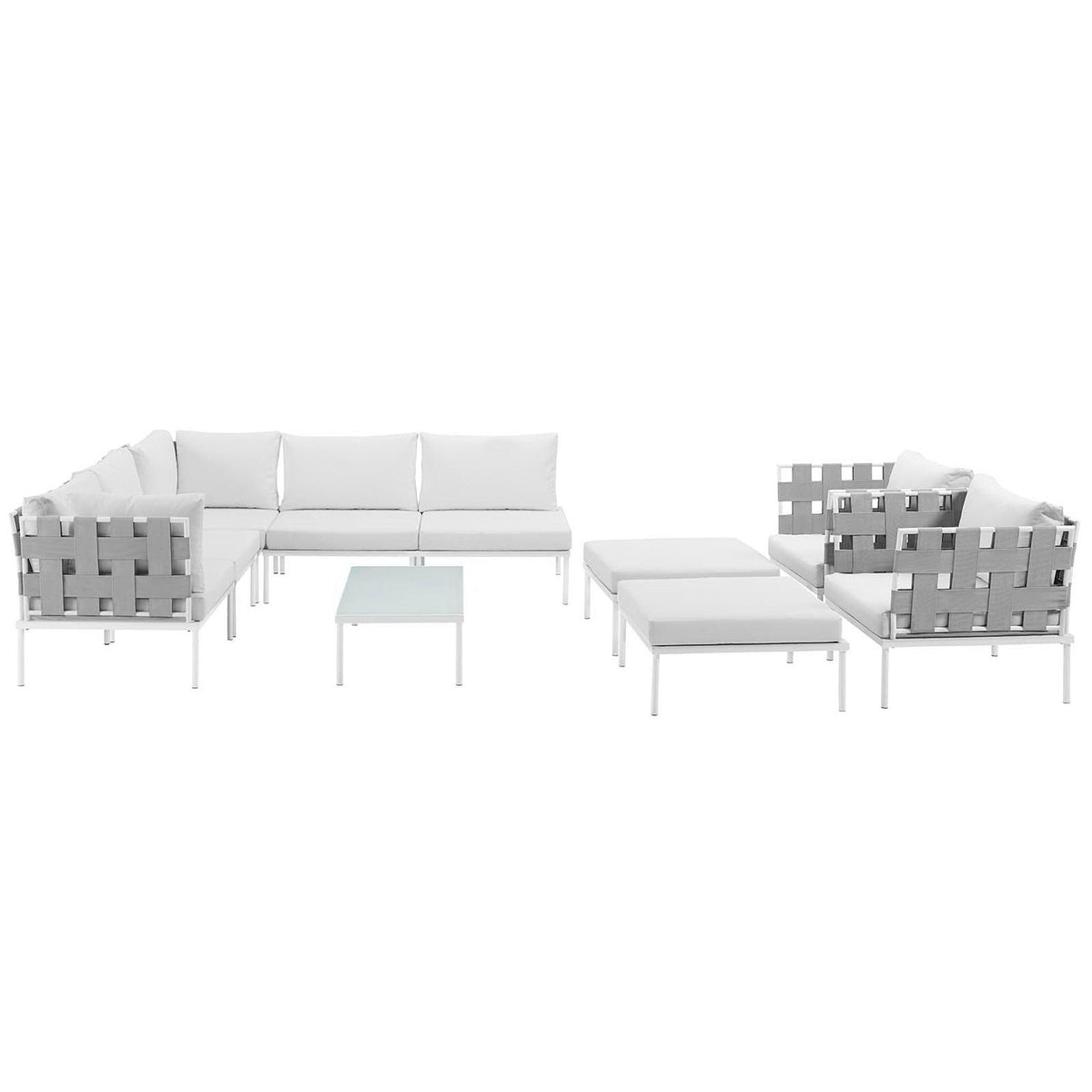 Harmony 10 Piece Outdoor Aluminum Sectional Sofa Set