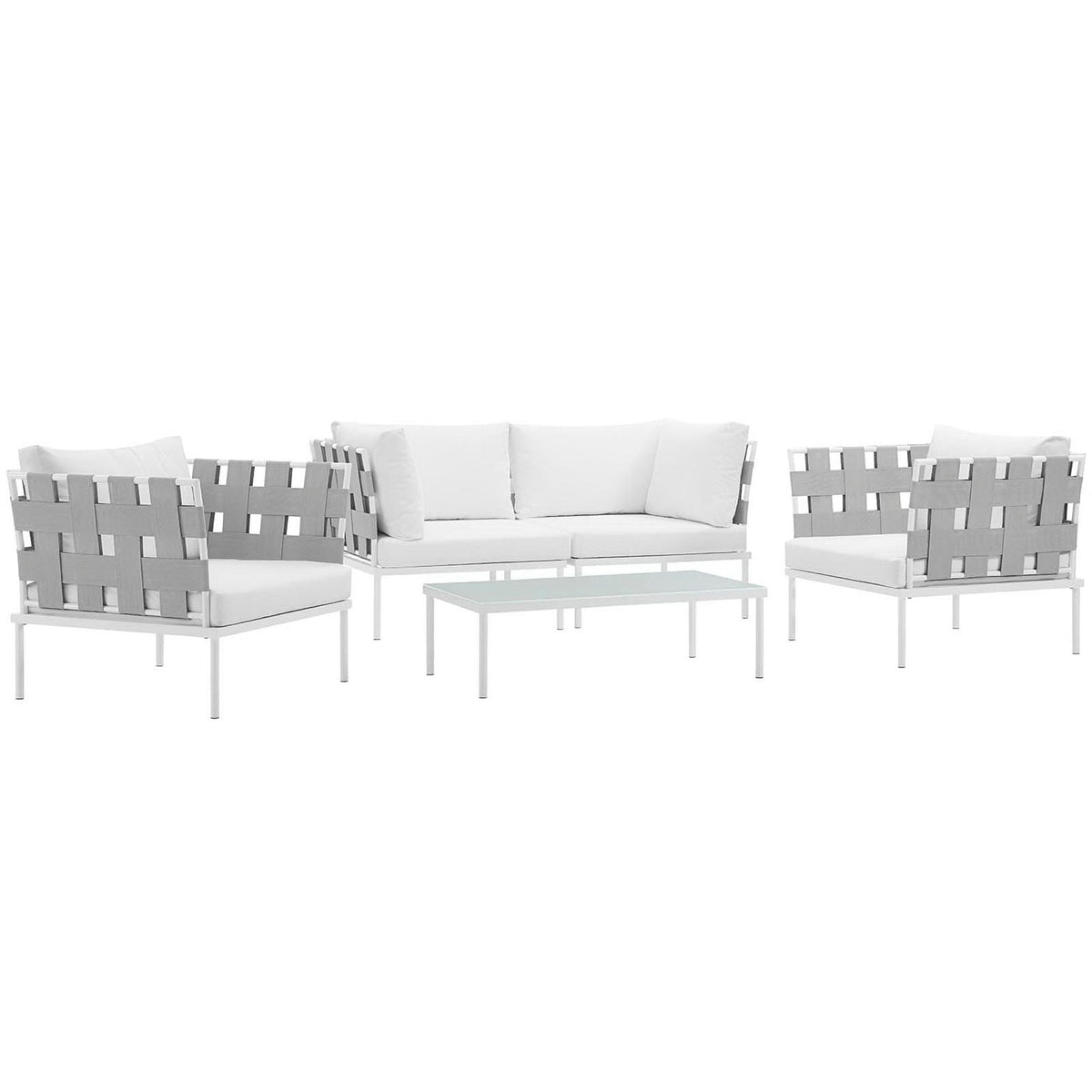 Harmony 5 Piece Outdoor Aluminum Sectional Sofa Set