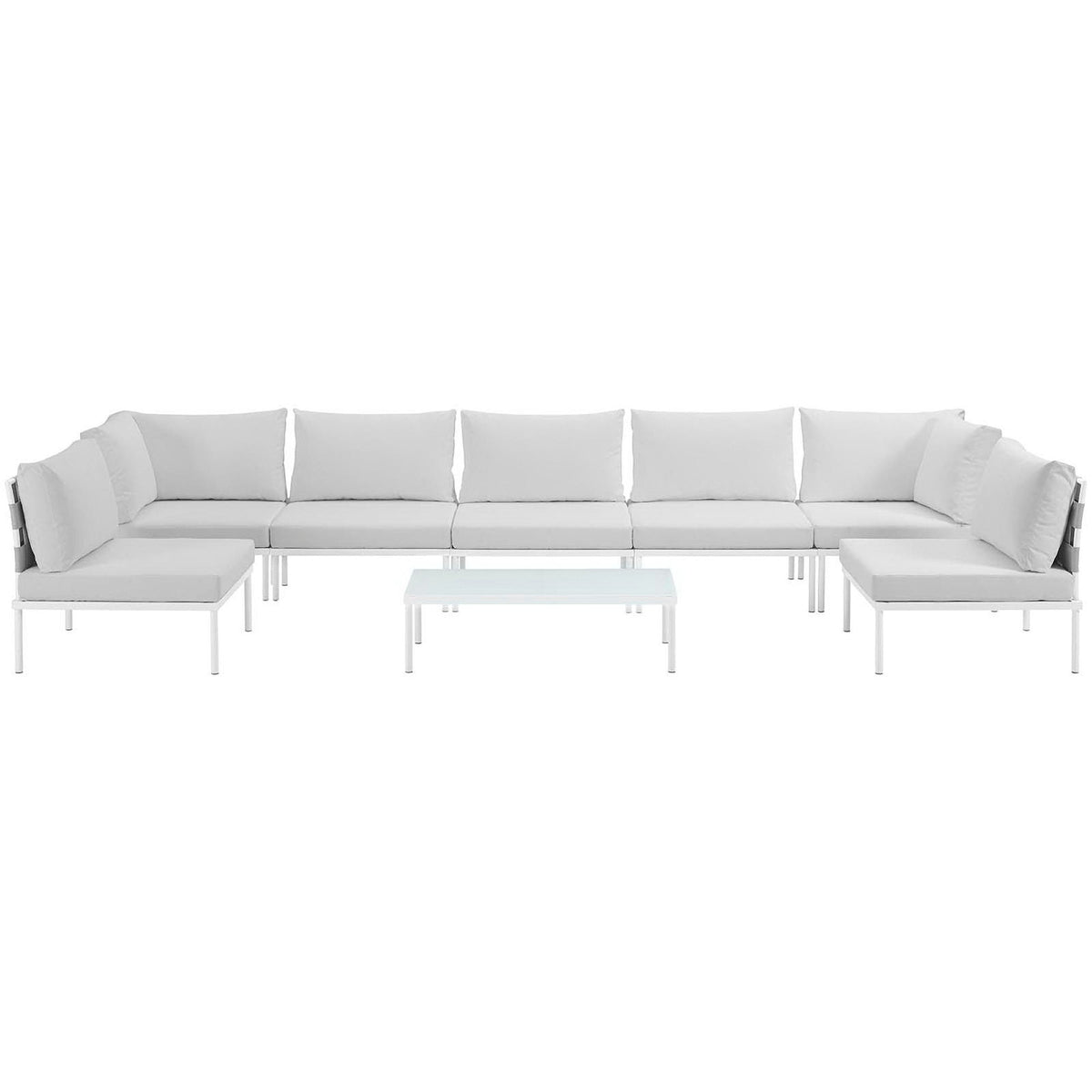Harmony 8 Piece Outdoor Aluminum Sectional Sofa Set