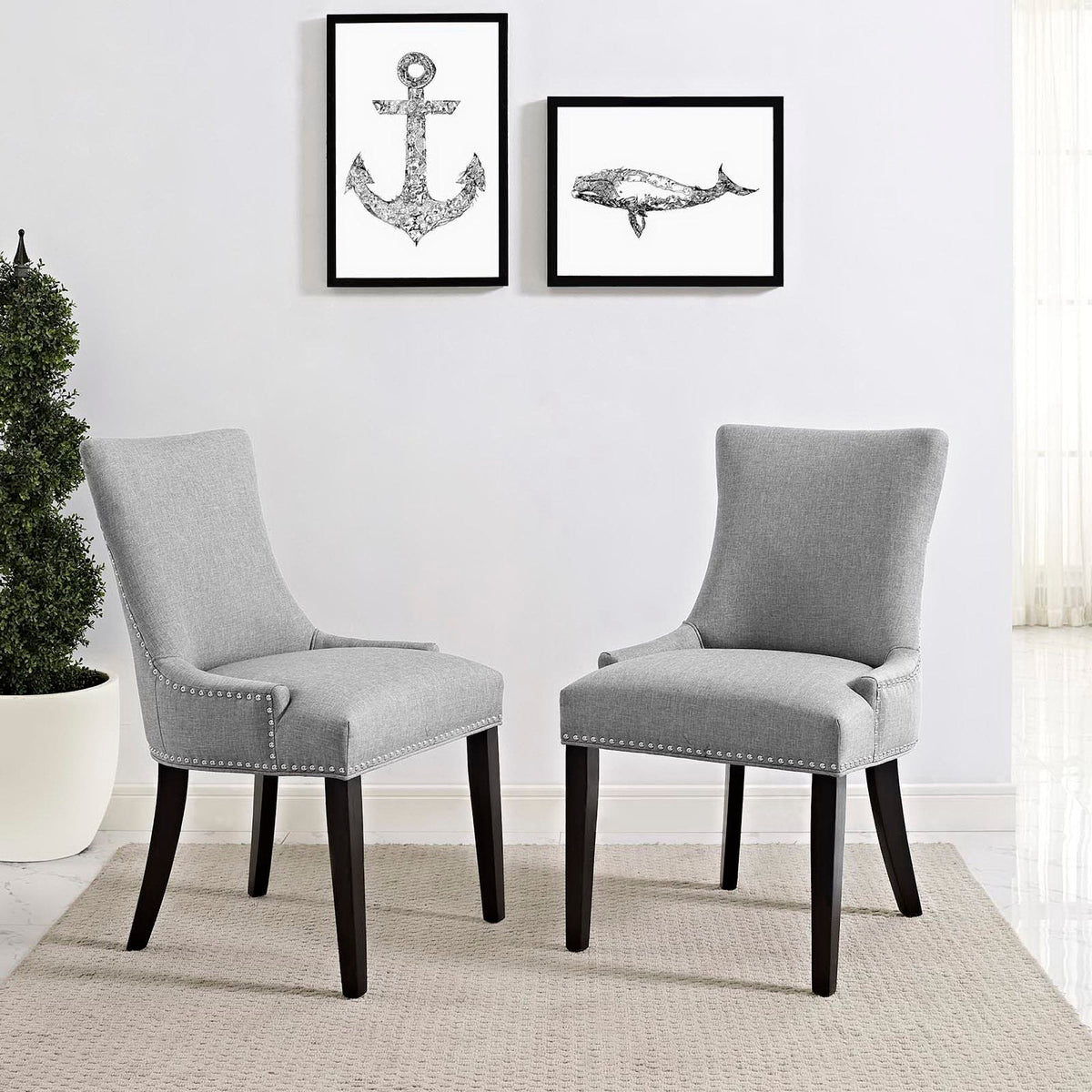 Marquis Fabric Dining Side Chair Set of 2 - view 10
