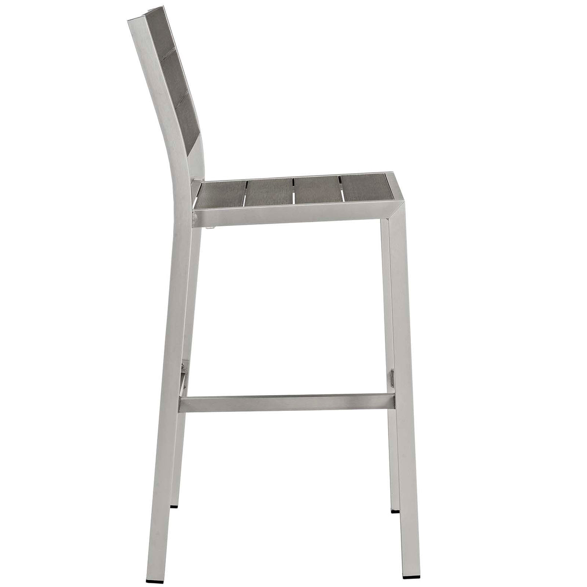 Shore Armless Bar Stool Outdoor Patio Aluminum Set of 2 - view 3