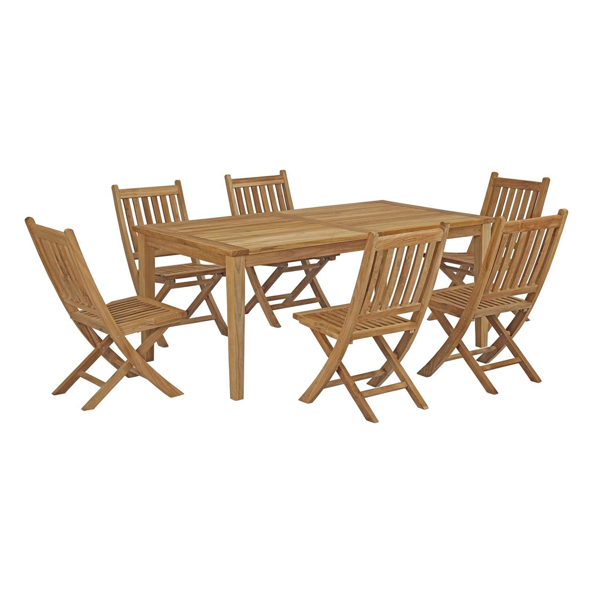 Marina 7 Piece Outdoor Patio Teak Dining Set - view 1