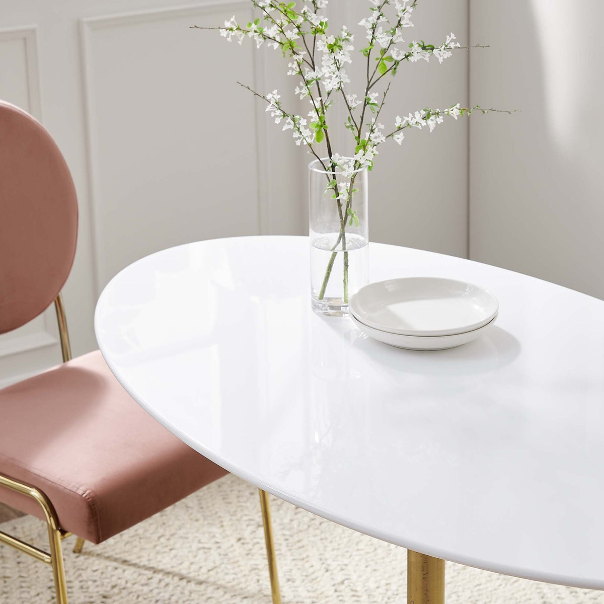 Lippa Oval Wood Dining Table