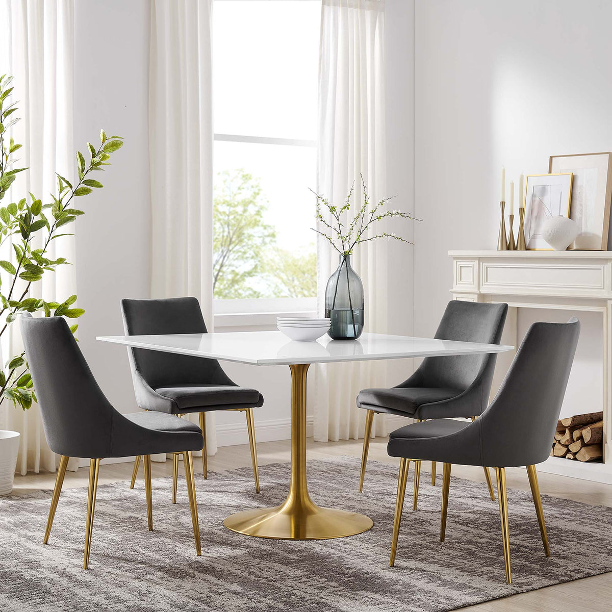 Lippa Square Wood Dining Table