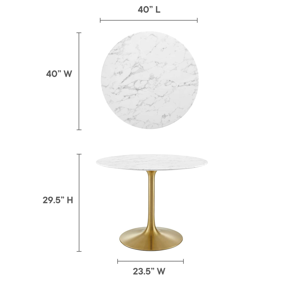 Lippa Round 40" Dining Table - view 40