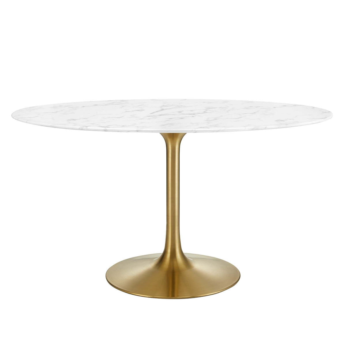 Lippa Oval Artificial Marble Dining Table - view 6