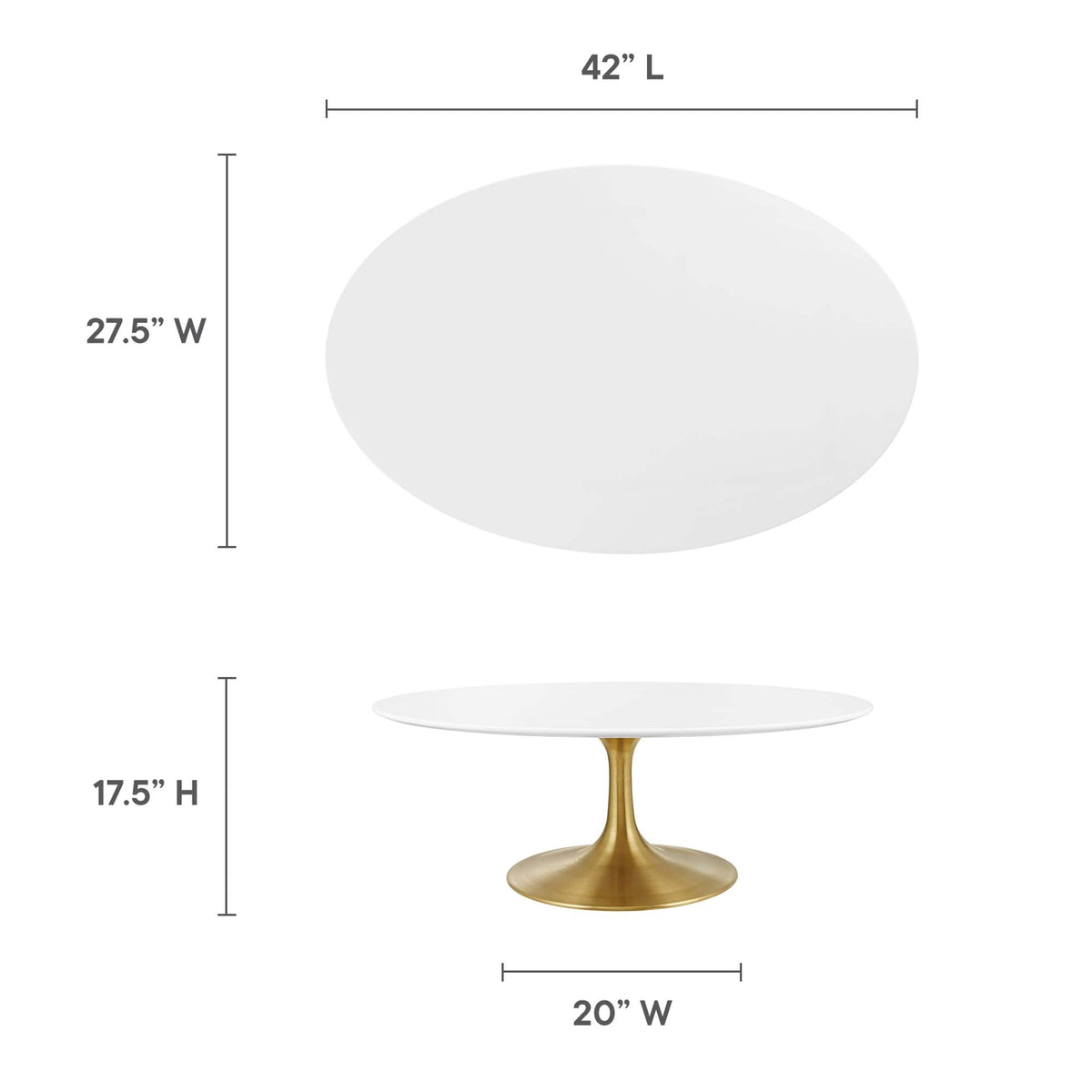 Lippa Oval Wood Coffee Table