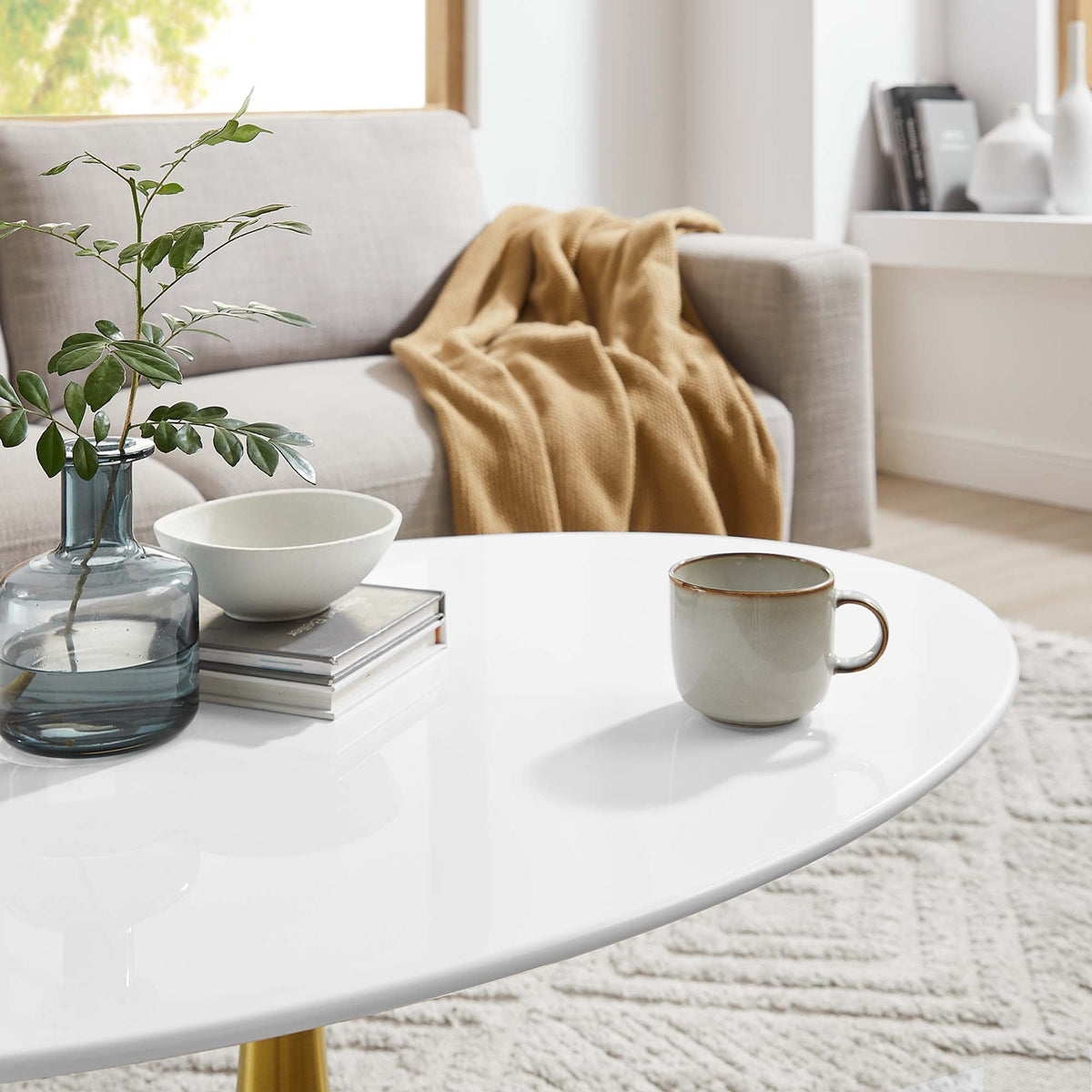 Lippa Oval Wood Coffee Table