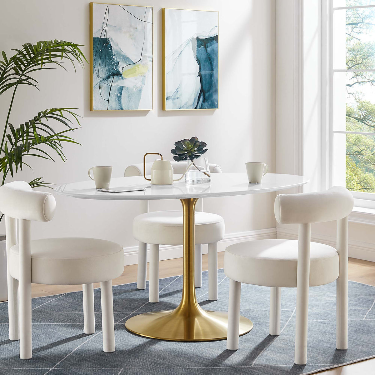 Lippa Oval Wood Dining Table