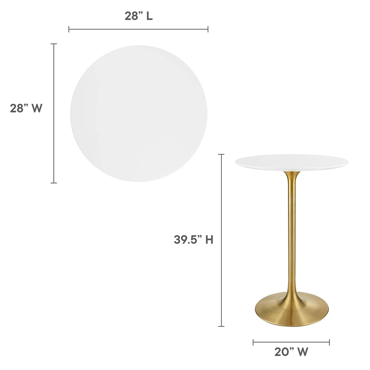 Lippa Round Wood Bar Table