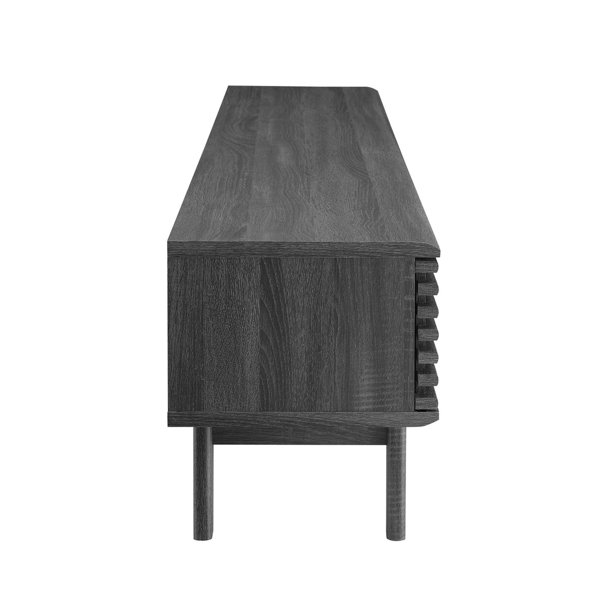 Render 70" Entertainment Center TV Stand, Charcoal - view 3