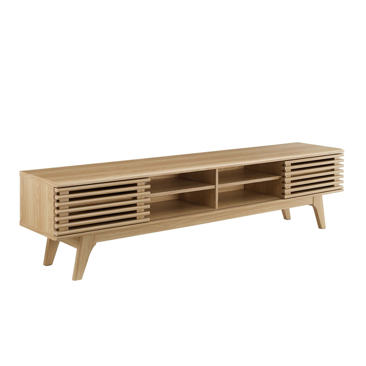 Render 70" Entertainment Center TV Stand, Oak - view 1