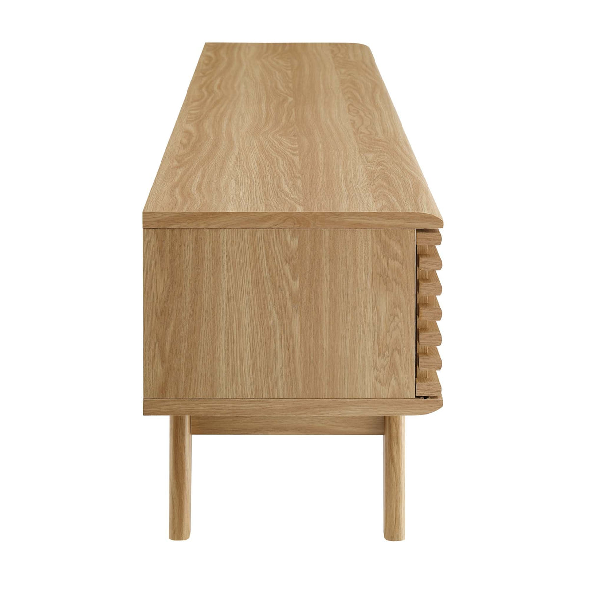 Render 70" Entertainment Center TV Stand, Oak - view 3